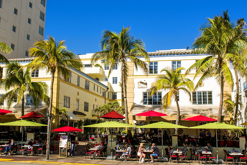 Street scenes along Ocean Drive, South Beach district, Miami, Florida, United States of America, North America