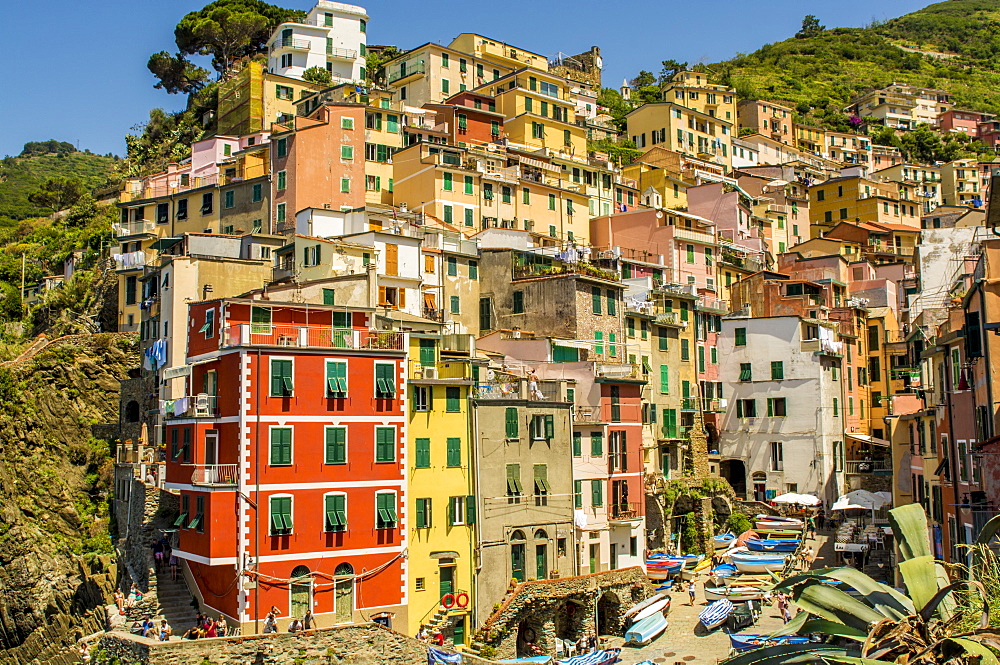 Riomaggiore, Cinque Terre, UNESCO World Heritage Site, Liguria, Italy, Europe