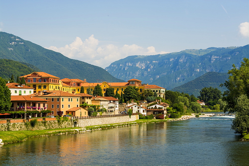 River Brenta, Bassano del Grappa, Veneto region, Italy, Europe