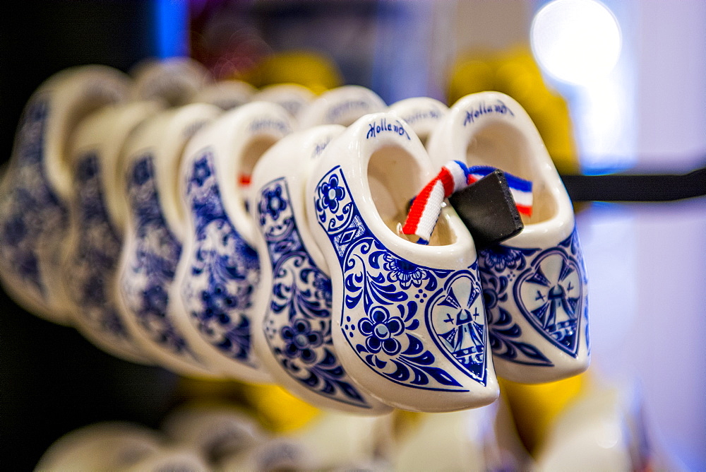 Delft delftware porcelain clogs, Edam, North Holland, Netherlands, Europe