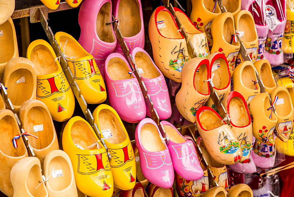 Souvenir clogs (wooden shoes), Volendam, North Holland, Netherlands, Europe