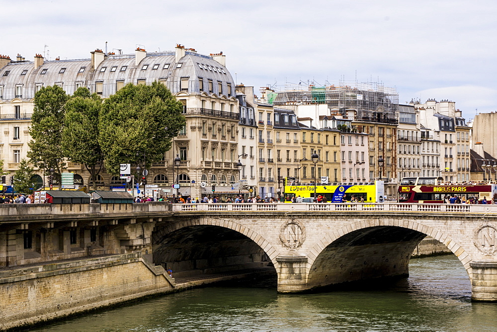 The Pont au Change bridge over Seine River, Paris, France, Europe