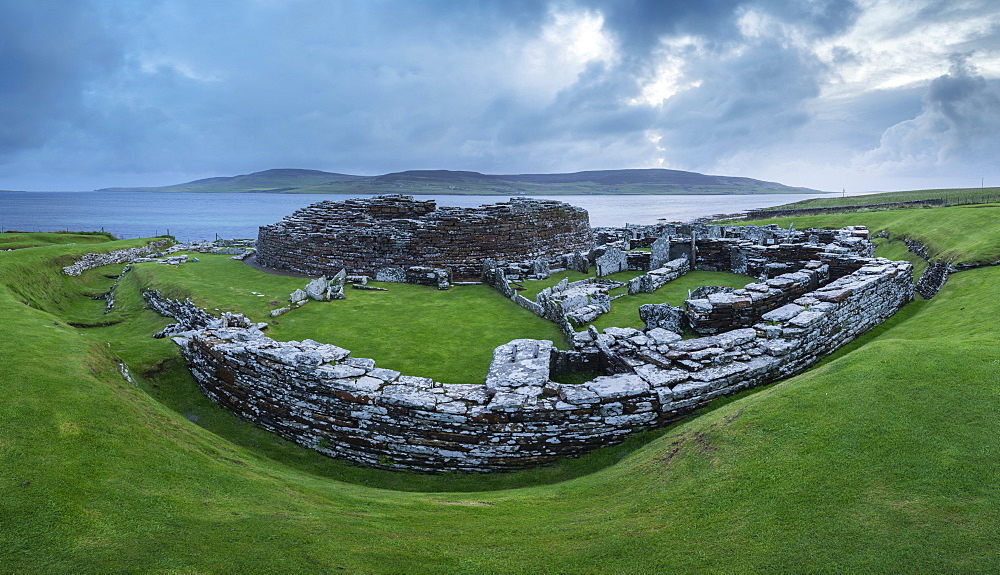 Broch of Gurness, an Iron Age village on the Mainland island of Orkney, Scotland, United Kingdom, Europe