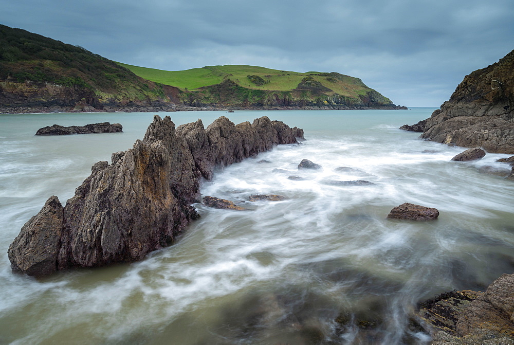 Dramatic coastline at Hope Cove in the South Hams, Devon, England, United Kingdom, Europe