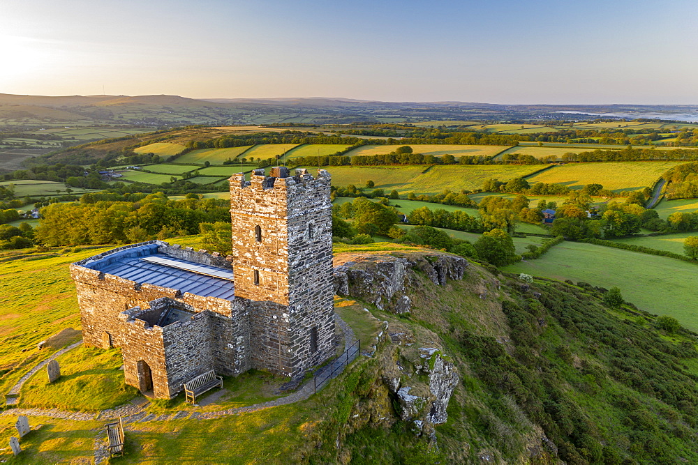 The Church of St. Michael De Rupe on Brentor in Dartmoor National Park, Devon, England, United Kingdom, Europe