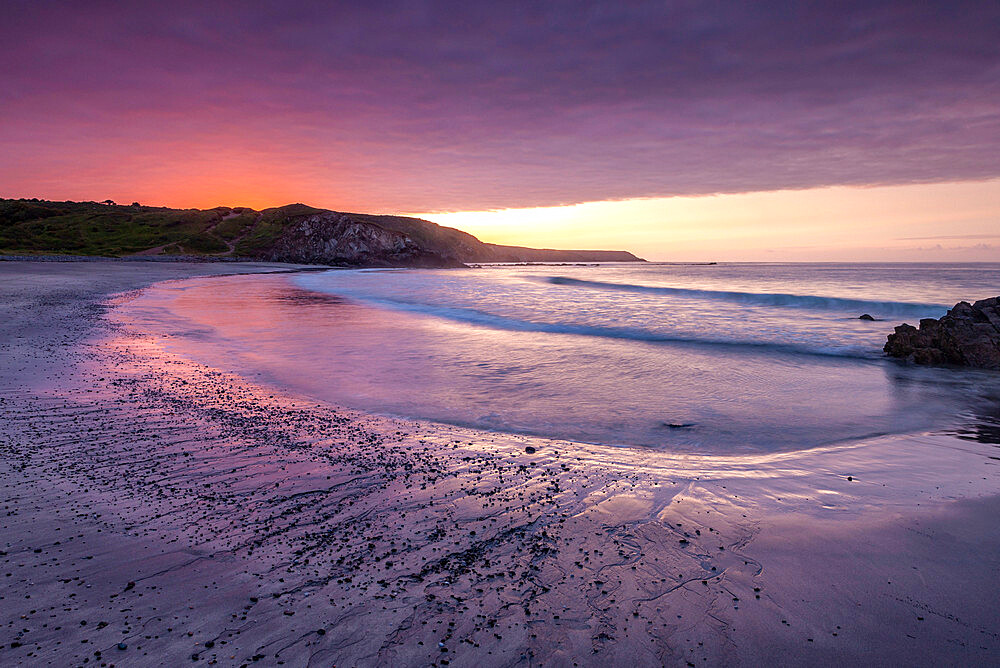 Sunrise over Kennack Sands on the Lizard, Cornwall, England, United Kingdom, Europe