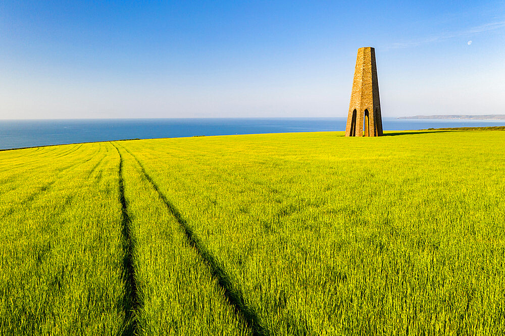 The Daymark, an octagonal day beacon near Dartmouth, Devon, England, United Kingdom, Europe