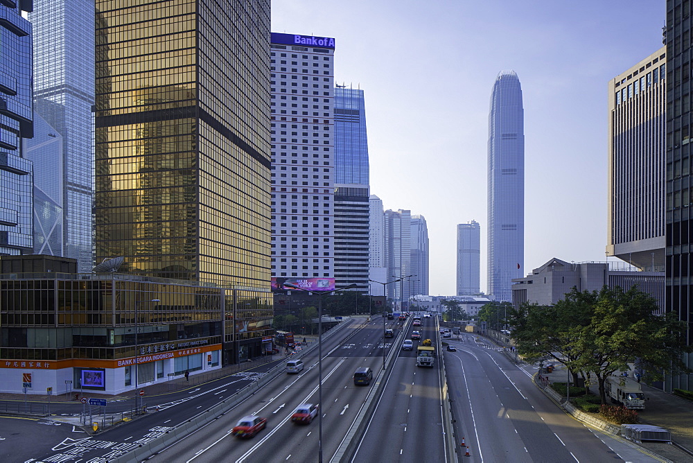 International Finance Centre (IFC) and Connaught Road, Central, Hong Kong Island, Hong Kong, China, Asia