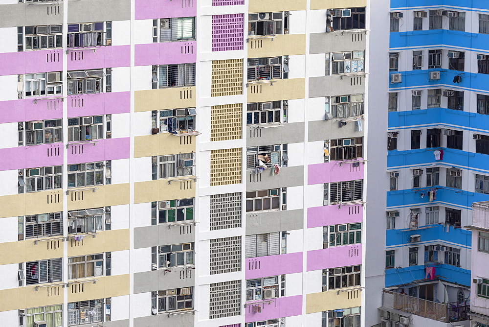 Public housing apartments, Shek Kip Mei, Kowloon, Hong Kong, China, Asia