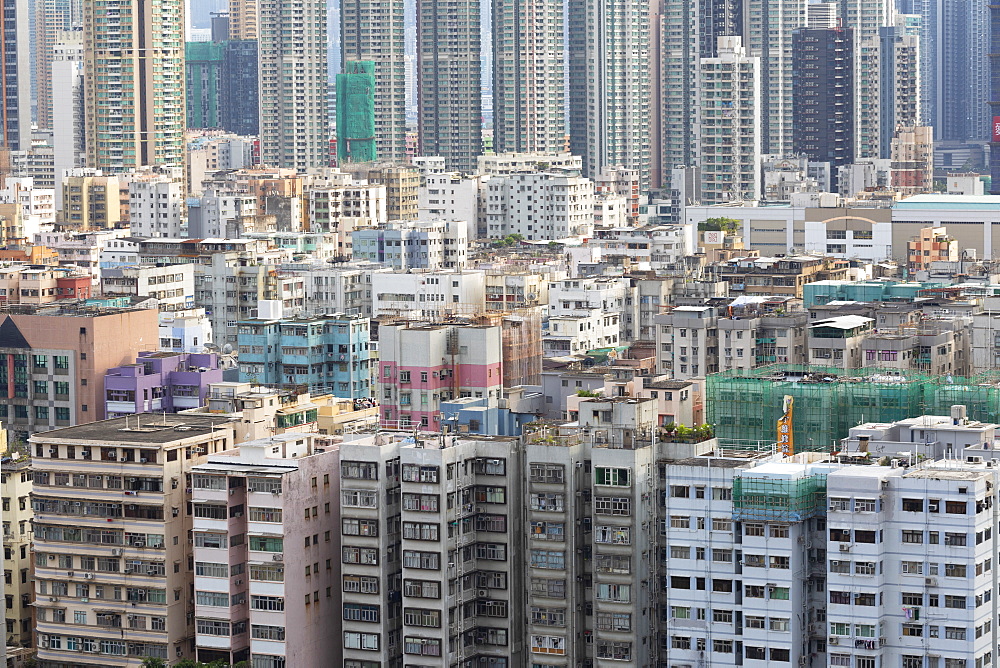 Apartment blocks, Shek Kip Mei, Kowloon, Hong Kong, China, Asia