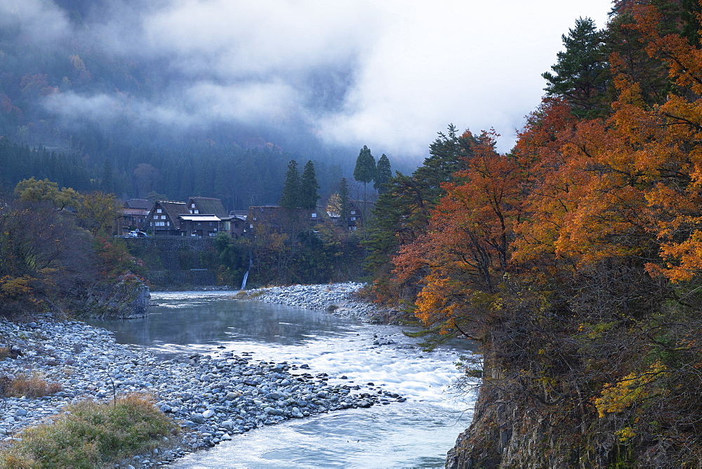 Traditional houses of Ogimachi, UNESCO World Heritage Site, Shirakawa-go, Toyama Prefecture, Honshu, Japan, Asia