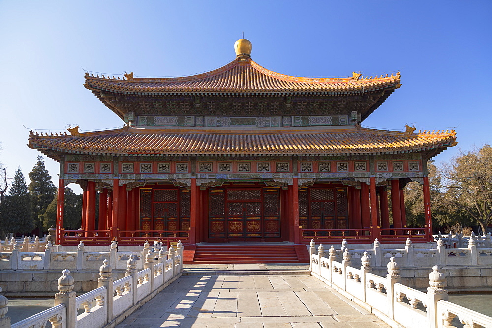 Hall of Imperial College in Confucius Temple, Beijing, China, Asia