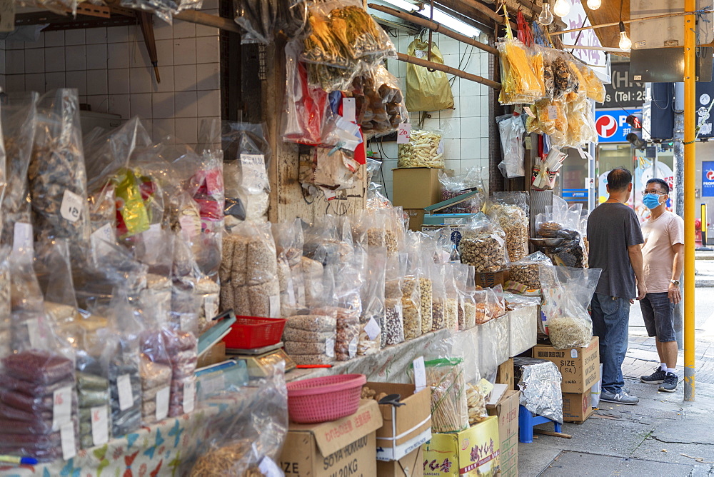 Dried seafood shops, Sai Ying Pun, Hong Kong Island, Hong Kong, China, Asia