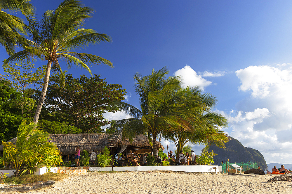 Las Cabanas Beach Resort, Las Cabanas Beach, El Nido, Bacuit Bay, Palawan, Philippines, Southeast Asia, Asia