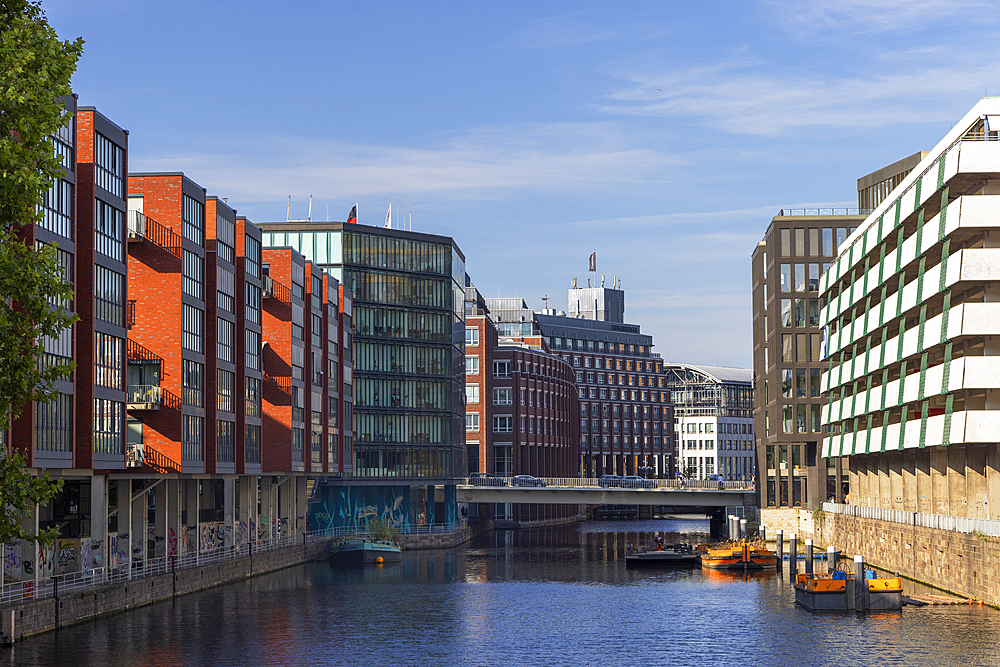 Buildings on Alsterfleet, Hamburg, Germany, Europe