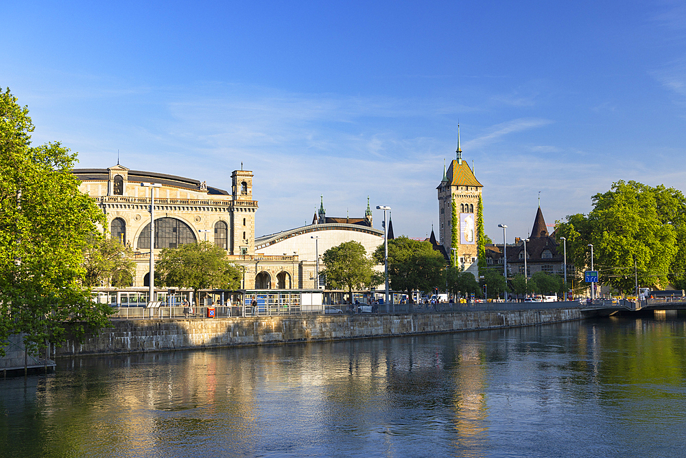 Zurich Main Station and Landesmuseum, Zurich, Switzerland