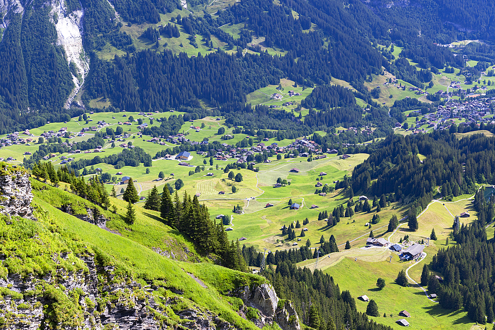 View of Grindelwald, Jungfrau Region, Bernese Oberland, Switzerland