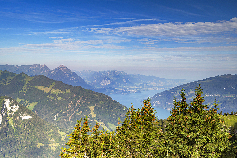 View of Lake Thun from Schynige Platte, Bernese Oberland, Switzerland