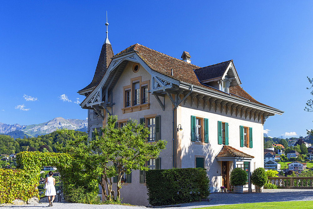 Le Roselier House in grounds of Spiez Castle, Spiez, Canton of Bern, Switzerland