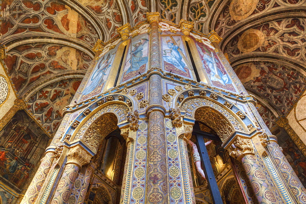 The Charola, Convent of Christ (Convento de Cristo), UNESCO World Heritage Site, Tomar, Santarem District, Portugal, Europe