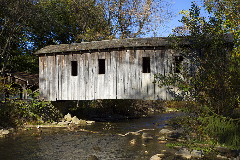 Spring Creek Covered Bridge, State College, Central County, Pennsylvania, United States of America, North America