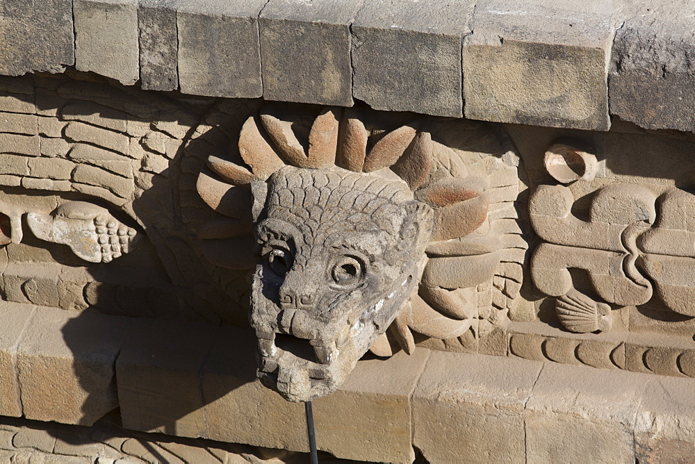 Temple of the Feathered Serpent (Quetzacoatl), Teotihuacan Archaeological Zone, UNESCO World Heritage Site, State of Mexico, Mexico, North America