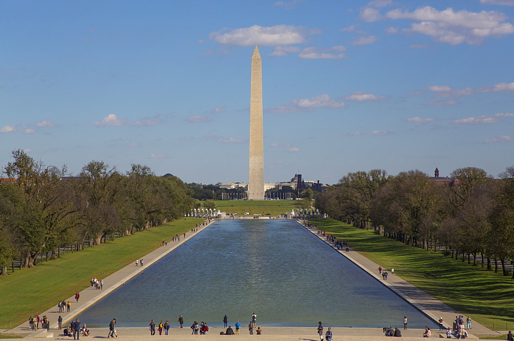 Washington Monument taken from Lincoln Monument, Washington D.C., United States of America, North America