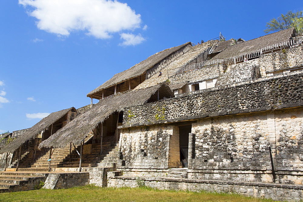 Structure 1 with Covered Stucco Facade, The Acroplolis, Ek Balam, Yucatec-Mayan Archaeological Site, Yucatan, Mexico, North America