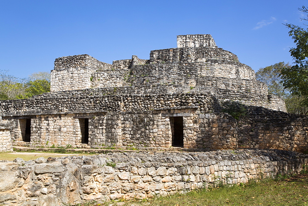 Oval Palace, Ek Balam, Yucatec-Mayan Archaeological Site, Yucatan, Mexico, North America