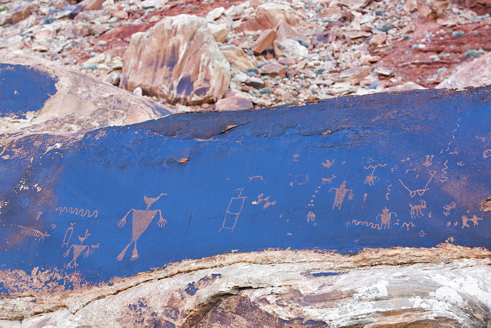 Duckhead Man Petroglyph, Bears Ears National Monument, Utah, United States of America, North America