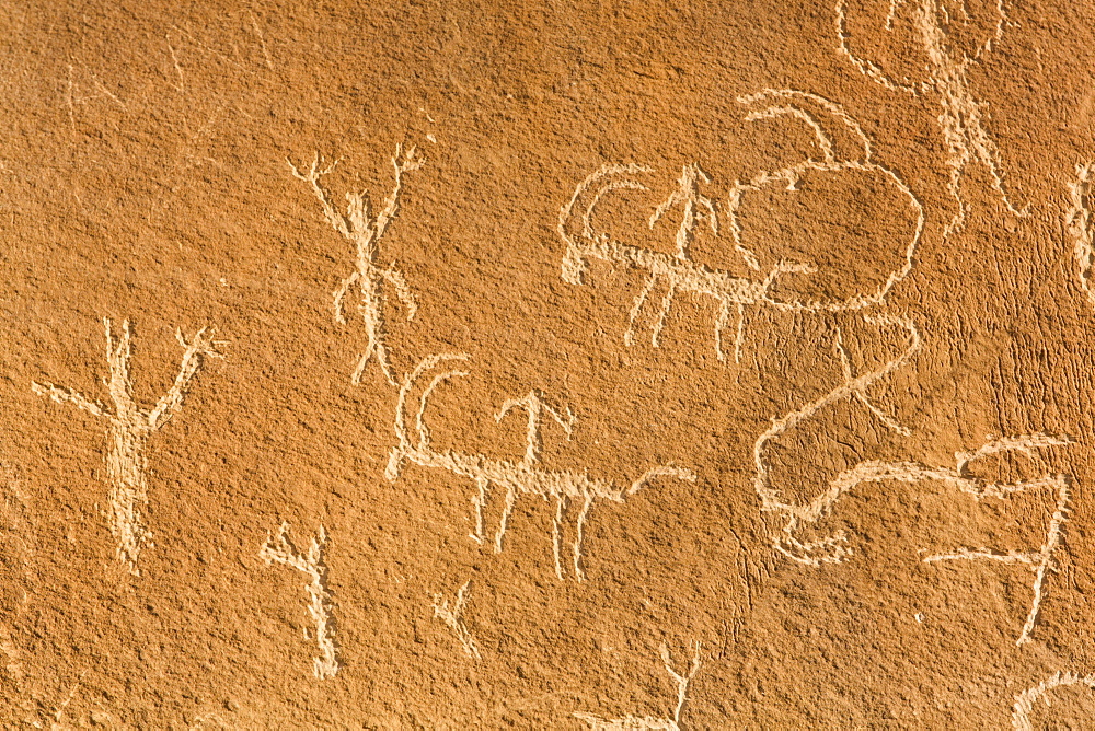 Sand Island Petroglyph Panel, near Bluff, Utah, United States of America, North America