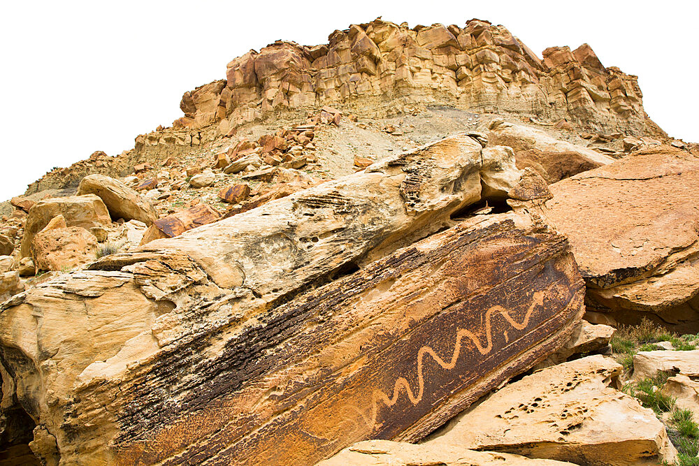 The Snake Petroglyph Panel, San Rafael Swell, Utah, United States of America, North America