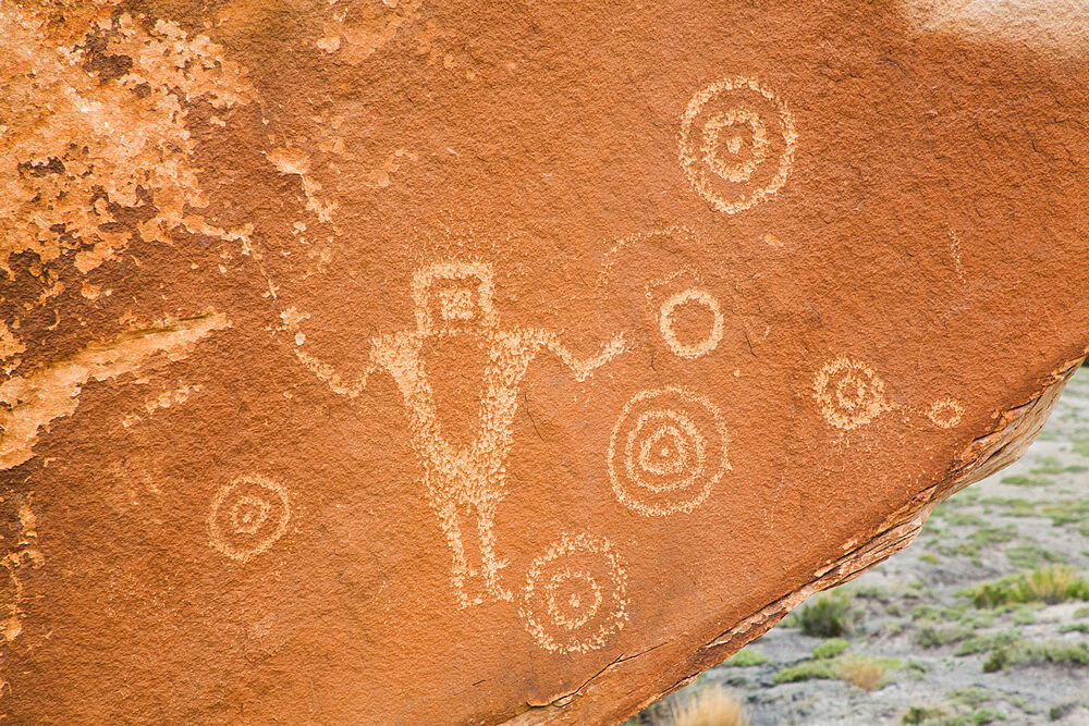 The Juggler Petroglyph Panel, San Rafael Swell, Utah, United States of America, North America