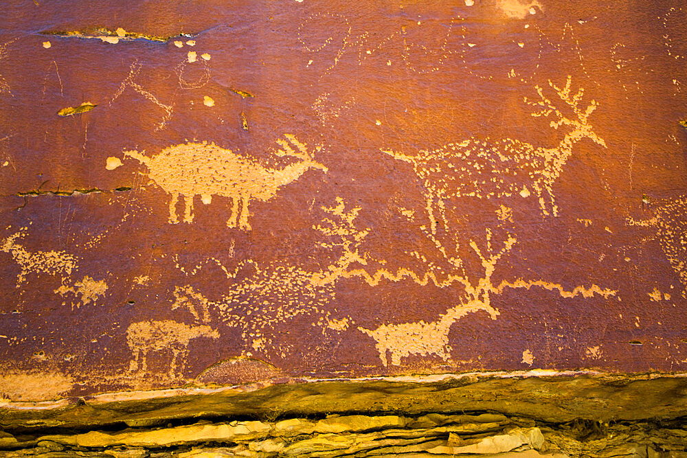 Nefertiti Petroglyphs, Gray Canyon, North of Green River, Utah, United States of America, North America