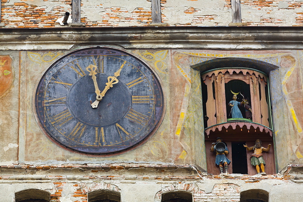 Clock Tower, Sighisoara, UNESCO World Heritage Site, Mures County, Transylvania Region, Romania, Europe