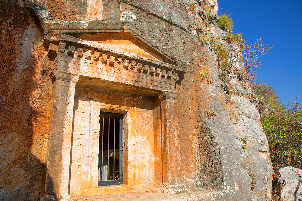 Lycian Tomb, 4th century BC, Kastellorizo (Megisti) Island, Dodecanese Group, Greek Islands, Greece, Europe