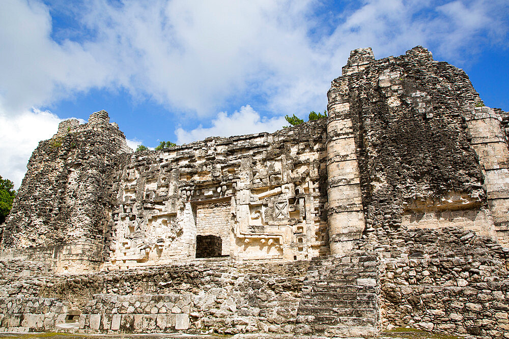 Monster Mouth Door, Structure II, Mayan Ruins, Hormiguero Archaeological Zone, Rio Bec Style, Campeche State, Mexico, North America