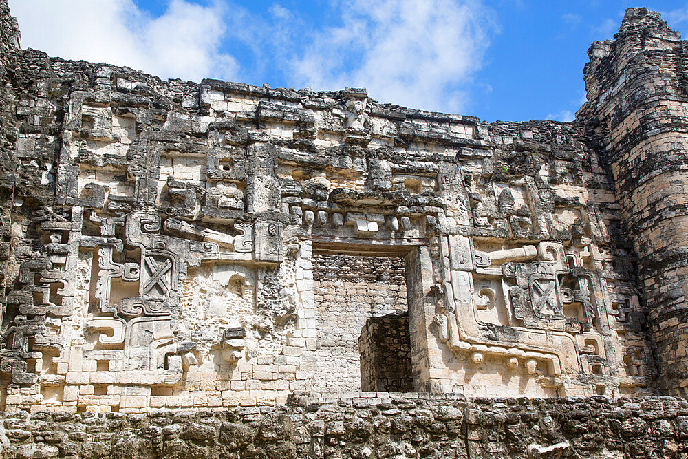 Monster Mouth Door, Structure II, Mayan Ruins, Hormiguero Archaeological Zone, Rio Bec Style, Campeche State, Mexico, North America