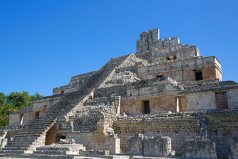 Temple of the Five Stories, Edzna Archaeological Zone, Campeche State, Mexico, North America