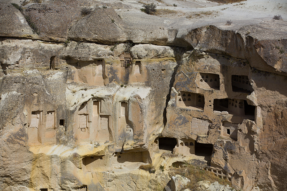 Cave Houses, near Cavusin, Cappadocia Region, Nevsehir Provice, Anatolia, Turkey, Asia Minor, Asia