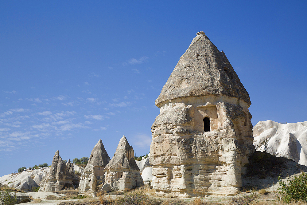 Cave Houses, Pigeon Valley, Goreme, Cappadocia Region, Nevsehir Province, Anatolia, Turkey, Asia Minor, Asia