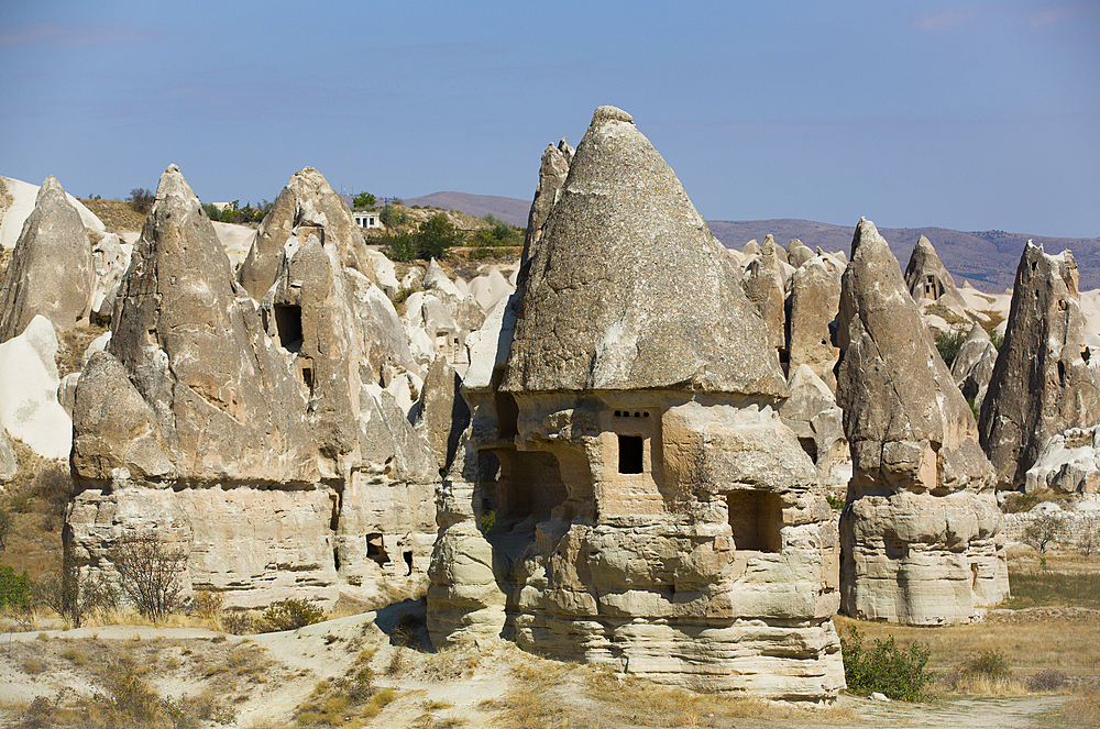 Cave Houses, Pigeon Valley, Goreme, Cappadocia Region, Nevsehir Province, Anatolia, Turkey, Asia Minor, Asia