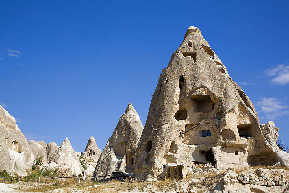 Cave Houses, Pigeon Valley, Goreme, Cappadocia Region, Nevsehir Province, Anatolia, Turkey, Asia Minor, Asia