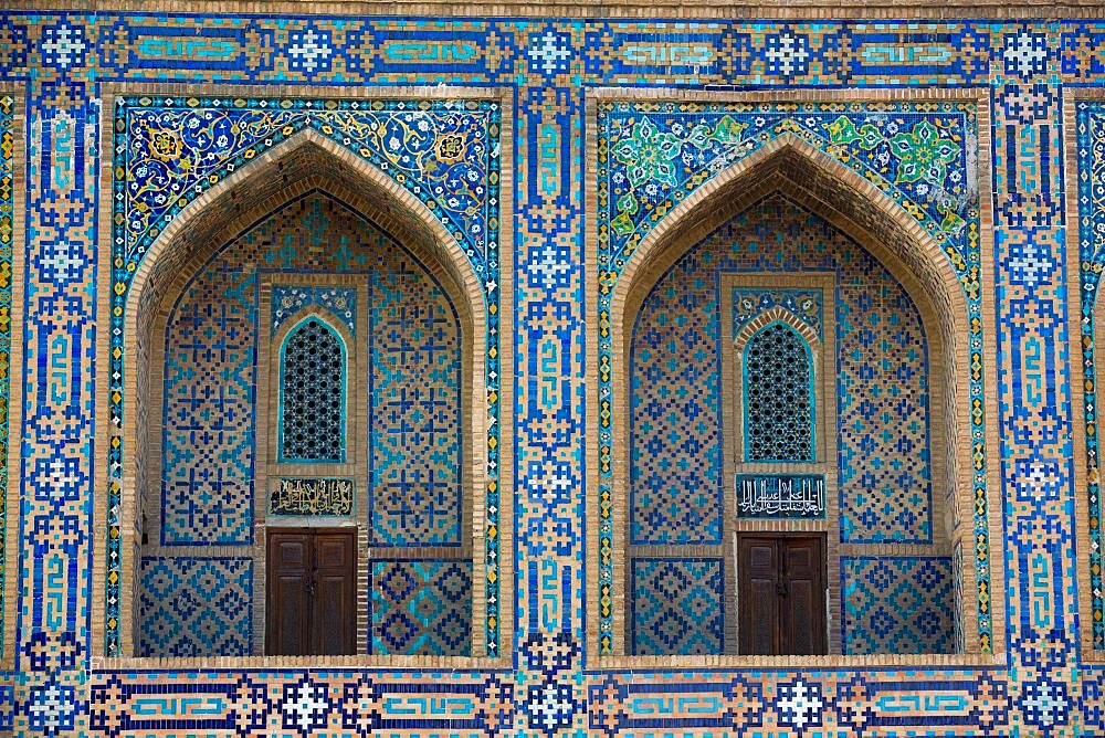 External Rooms, Tile Work, Sherdor Madrassah (Completed 1636), Registan Square, Samarkand, Uzbekistan