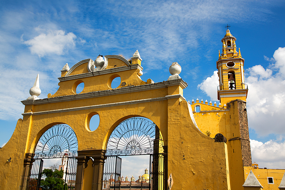 Entrance Gate, Convent of San Gabriel Arcangel, Cholula, Puebla State, Mexico, North America