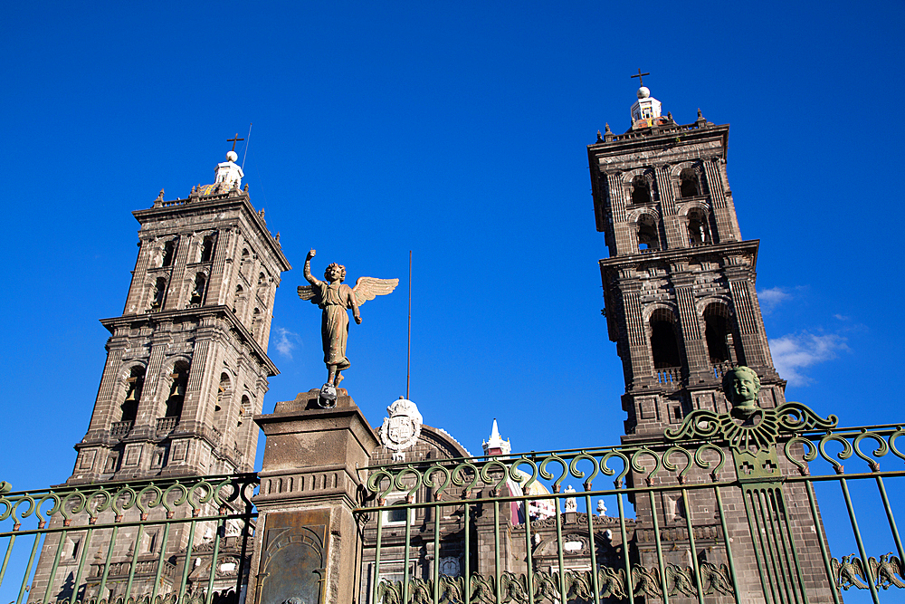 Angel Figures, Cathedral of Our Lady of the Immaculate Conception, 1649, Historic Center, UNESCO World Heritage Site, Puebla, Puebla State, Mexico, North America