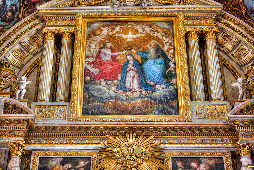 Altar of the Catholic Monarchs, Cathedral of Our Lady of the Immaculate Conception, 1649, Historic Center, UNESCO World Heritage Site, Puebla, Puebla State, Mexico, North America