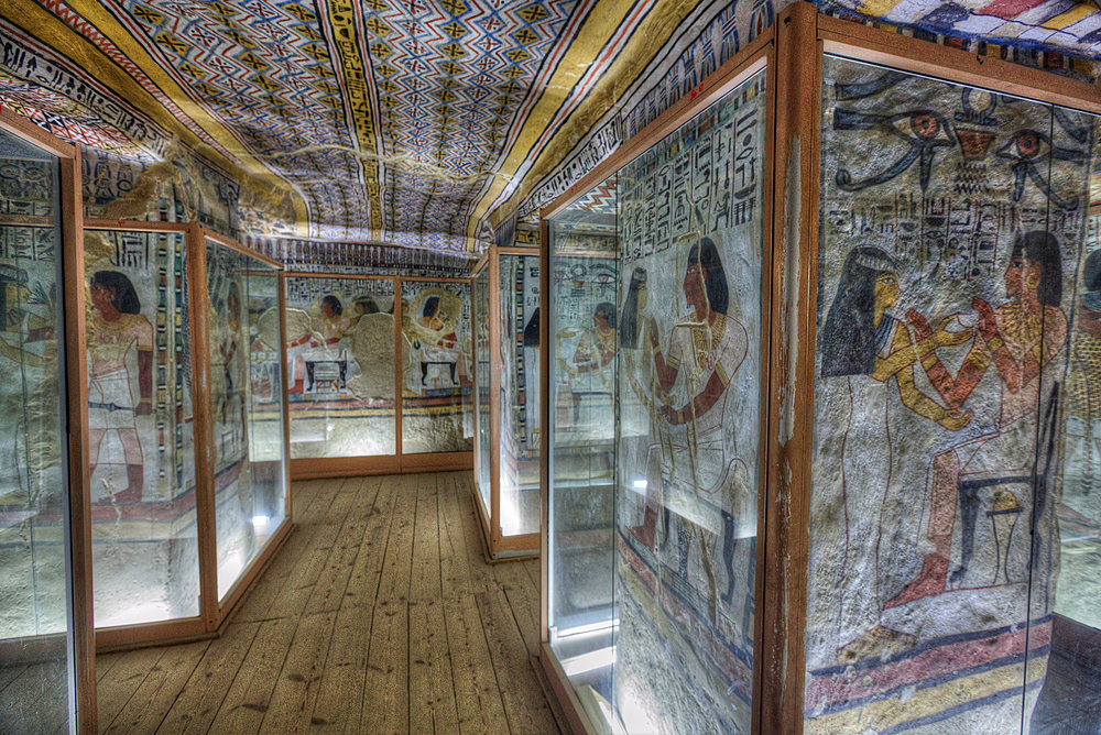 The Burial Chamber, Tomb of Sennefer, TT96, Tombs of the Nobles, Ancient Thebes, UNESCO World Heritage Site, Luxor, Egypt, North Africa, Africa