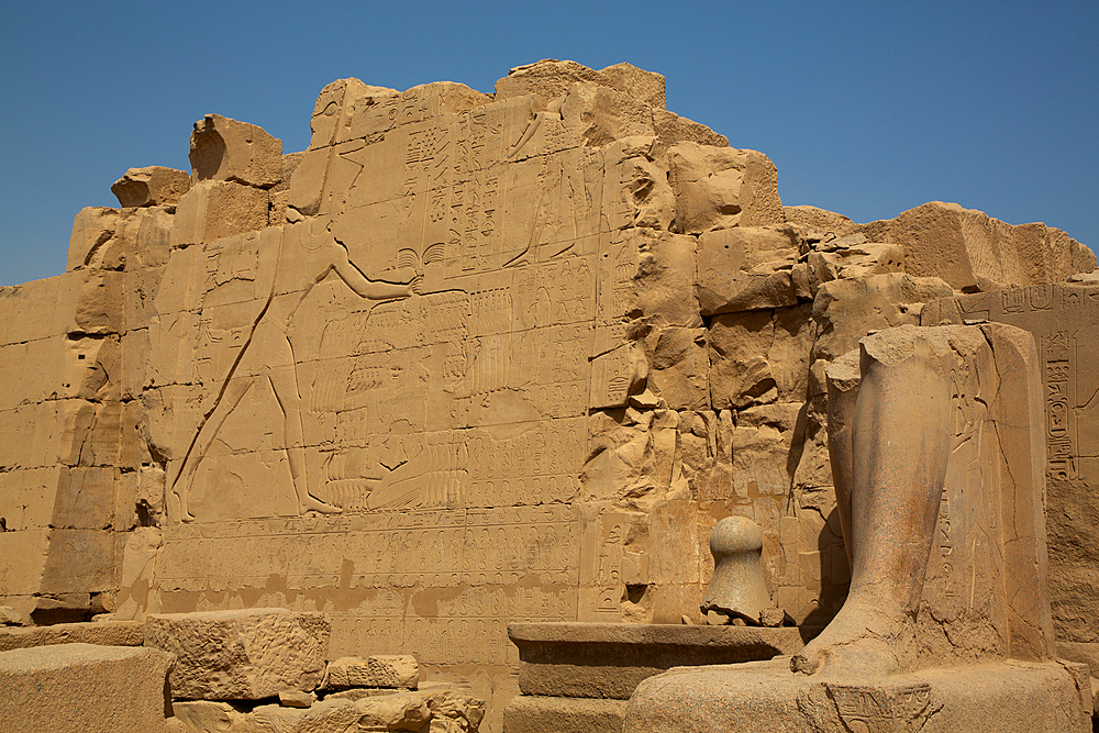 Relief of Thutmose III, Karnak Temple Complex, UNESCO World Heritage Site, Luxor, Egypt, North Africa, Africa