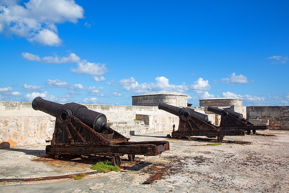 Centuries Old Cannon Artillery, Castle of the Three Kings of Morro, Havana, Cuba